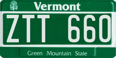 VT license plate ZTT660