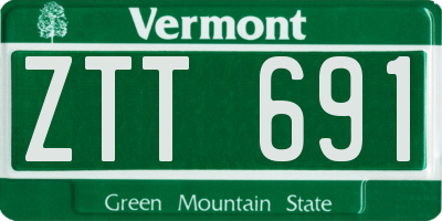 VT license plate ZTT691