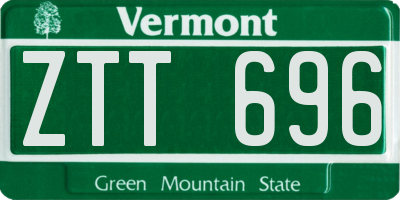 VT license plate ZTT696