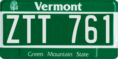 VT license plate ZTT761