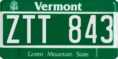 VT license plate ZTT843