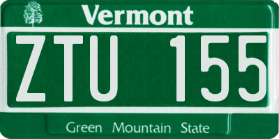 VT license plate ZTU155