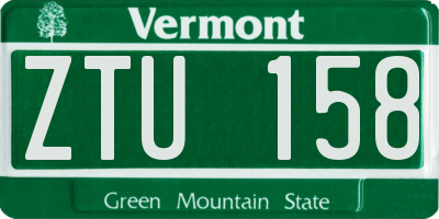 VT license plate ZTU158