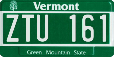 VT license plate ZTU161