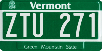 VT license plate ZTU271