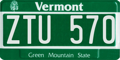 VT license plate ZTU570