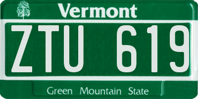 VT license plate ZTU619