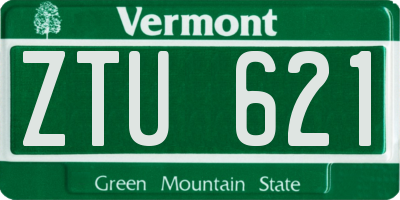 VT license plate ZTU621