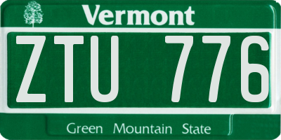 VT license plate ZTU776