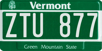 VT license plate ZTU877