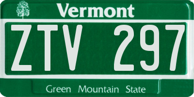 VT license plate ZTV297