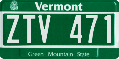 VT license plate ZTV471