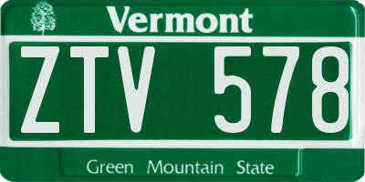 VT license plate ZTV578