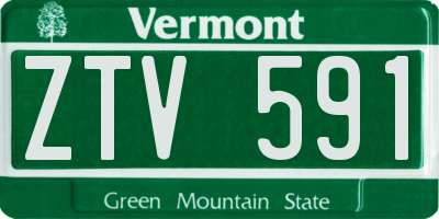 VT license plate ZTV591