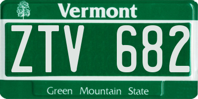 VT license plate ZTV682