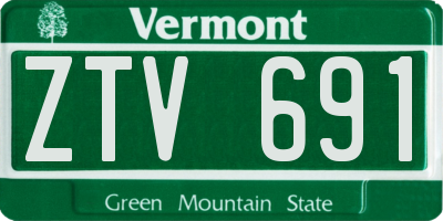 VT license plate ZTV691