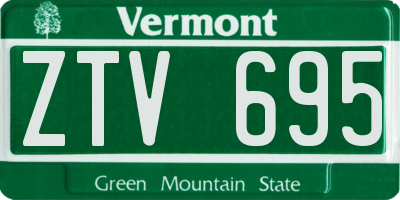 VT license plate ZTV695