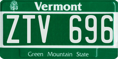 VT license plate ZTV696