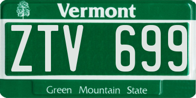 VT license plate ZTV699