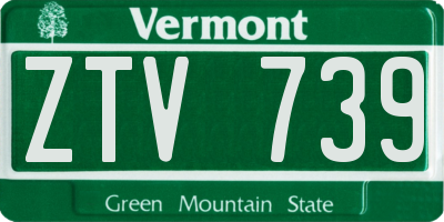 VT license plate ZTV739