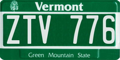 VT license plate ZTV776