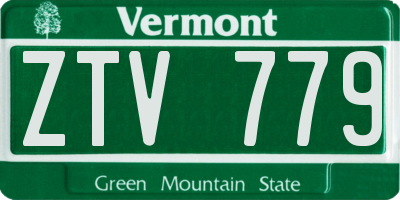 VT license plate ZTV779