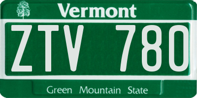 VT license plate ZTV780