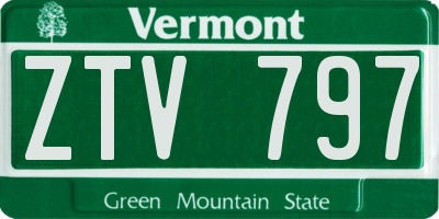 VT license plate ZTV797
