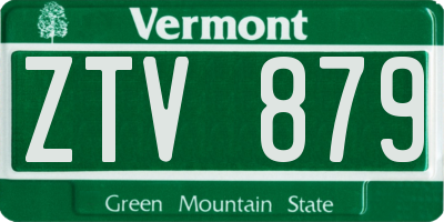 VT license plate ZTV879