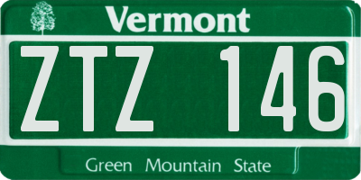 VT license plate ZTZ146