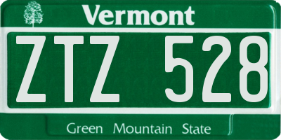 VT license plate ZTZ528