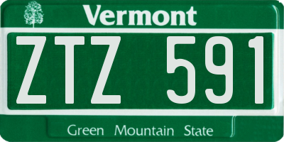 VT license plate ZTZ591