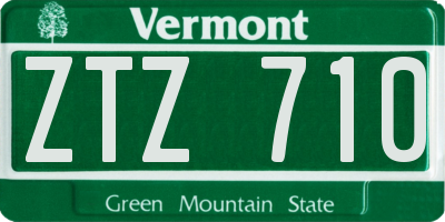 VT license plate ZTZ710