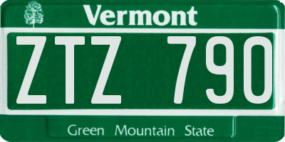 VT license plate ZTZ790