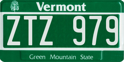 VT license plate ZTZ979