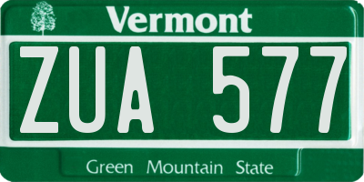 VT license plate ZUA577