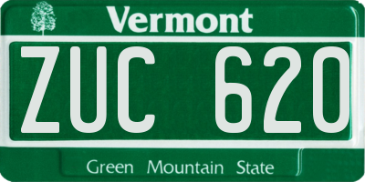 VT license plate ZUC620