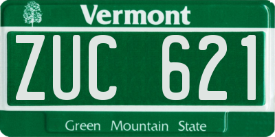 VT license plate ZUC621