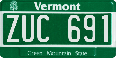 VT license plate ZUC691