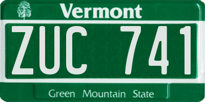 VT license plate ZUC741