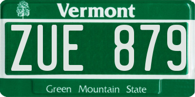 VT license plate ZUE879