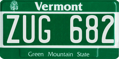 VT license plate ZUG682