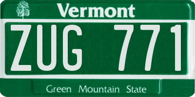 VT license plate ZUG771