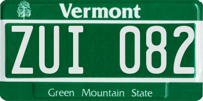 VT license plate ZUI082