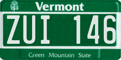 VT license plate ZUI146