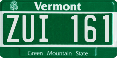 VT license plate ZUI161