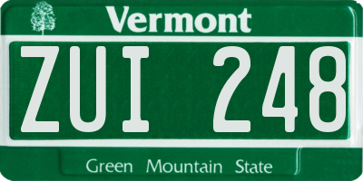 VT license plate ZUI248