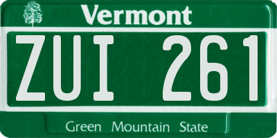 VT license plate ZUI261