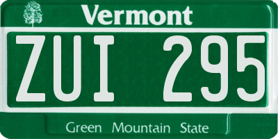 VT license plate ZUI295