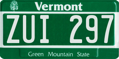 VT license plate ZUI297